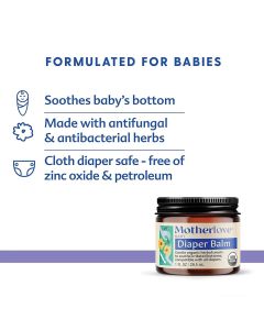 Motherlove Diaper Balm, Organic Herbal Diaper Cream, 1 Ounce