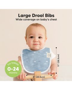 Organic Baby Bibs, Baby Drool Bibs for Boys & Girls (8 Pack)