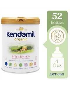 Kendamil Organic Whole Milk Infant Formula Powder, European with HMOs, Prebiotics, No Palm Oil or added Soy, with DHA, Can, 28.2oz
