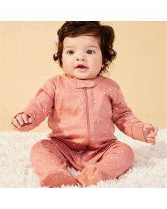 Organic Cotton Baby Girl Onesies 2 Pk Floral/Pink
